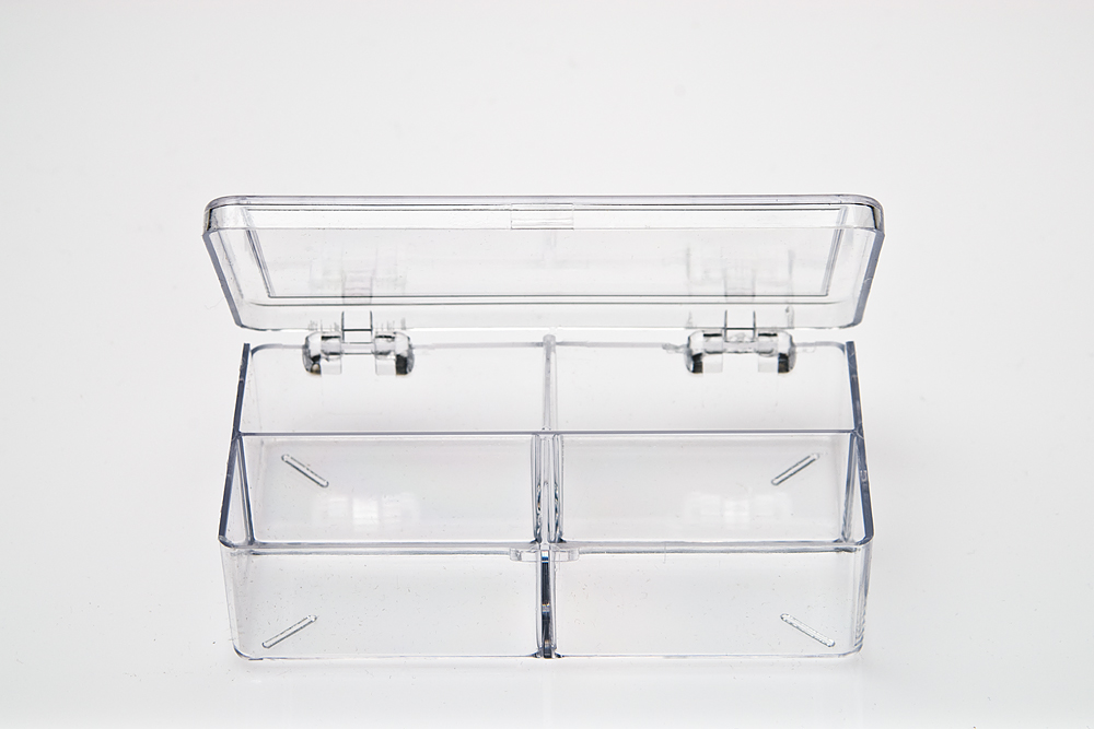 Plastic 3l Rotho Storage box with dividers BPA-free Snappy transparent PP 33,9 x 19,8 x 7,6 cm